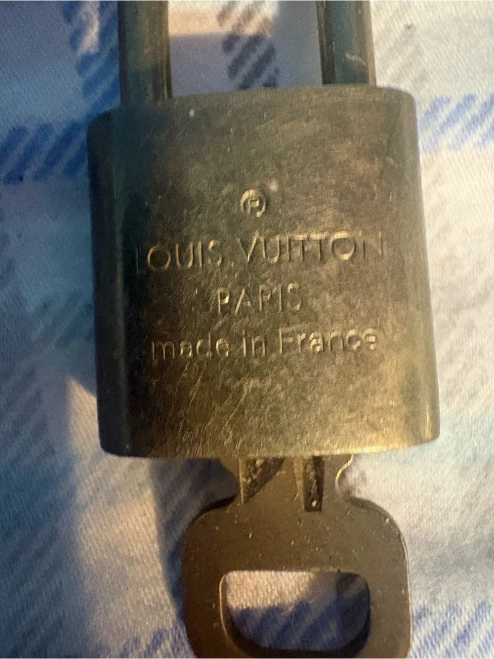 Louis Vuitton Gold Padlock with LV Monogram - Men Accessories